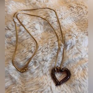 Gold Heart Pendant Necklace